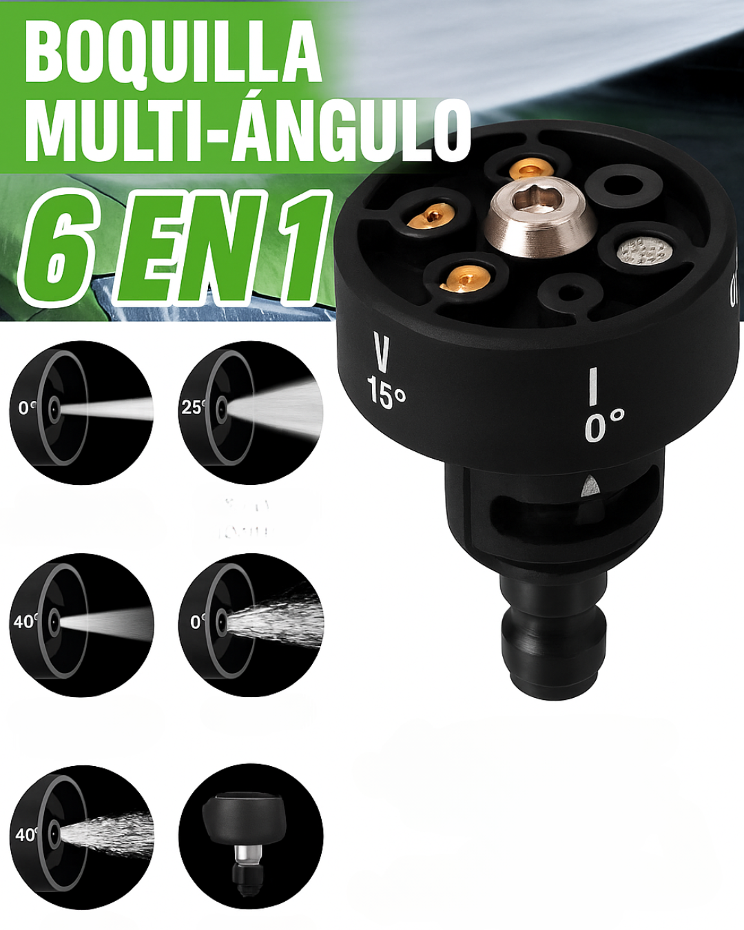 Boquilla Multi-Angulo 6 en 1