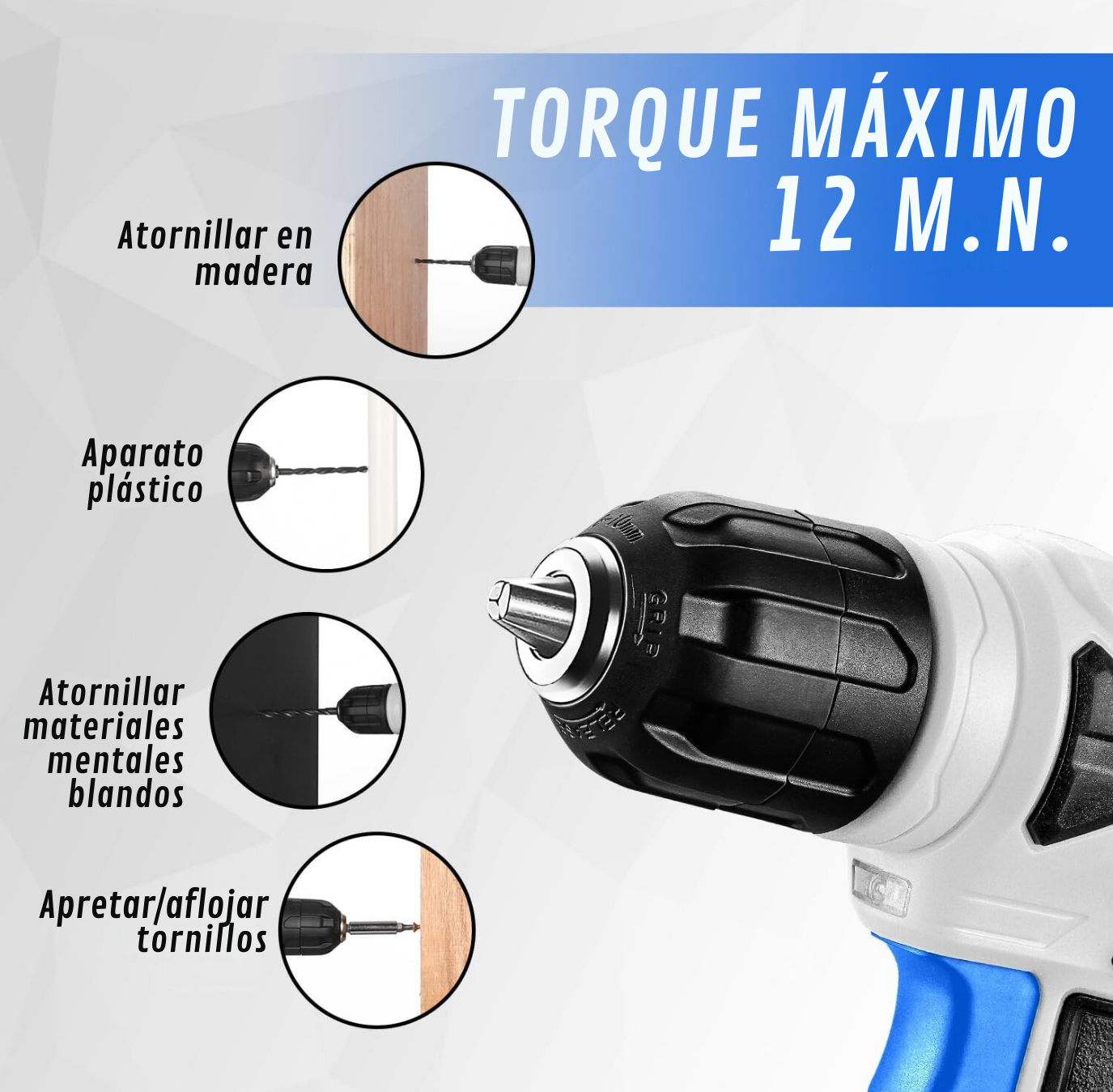 ToolMaster™ - Set de 126 Herramientas con Taladro Recargable