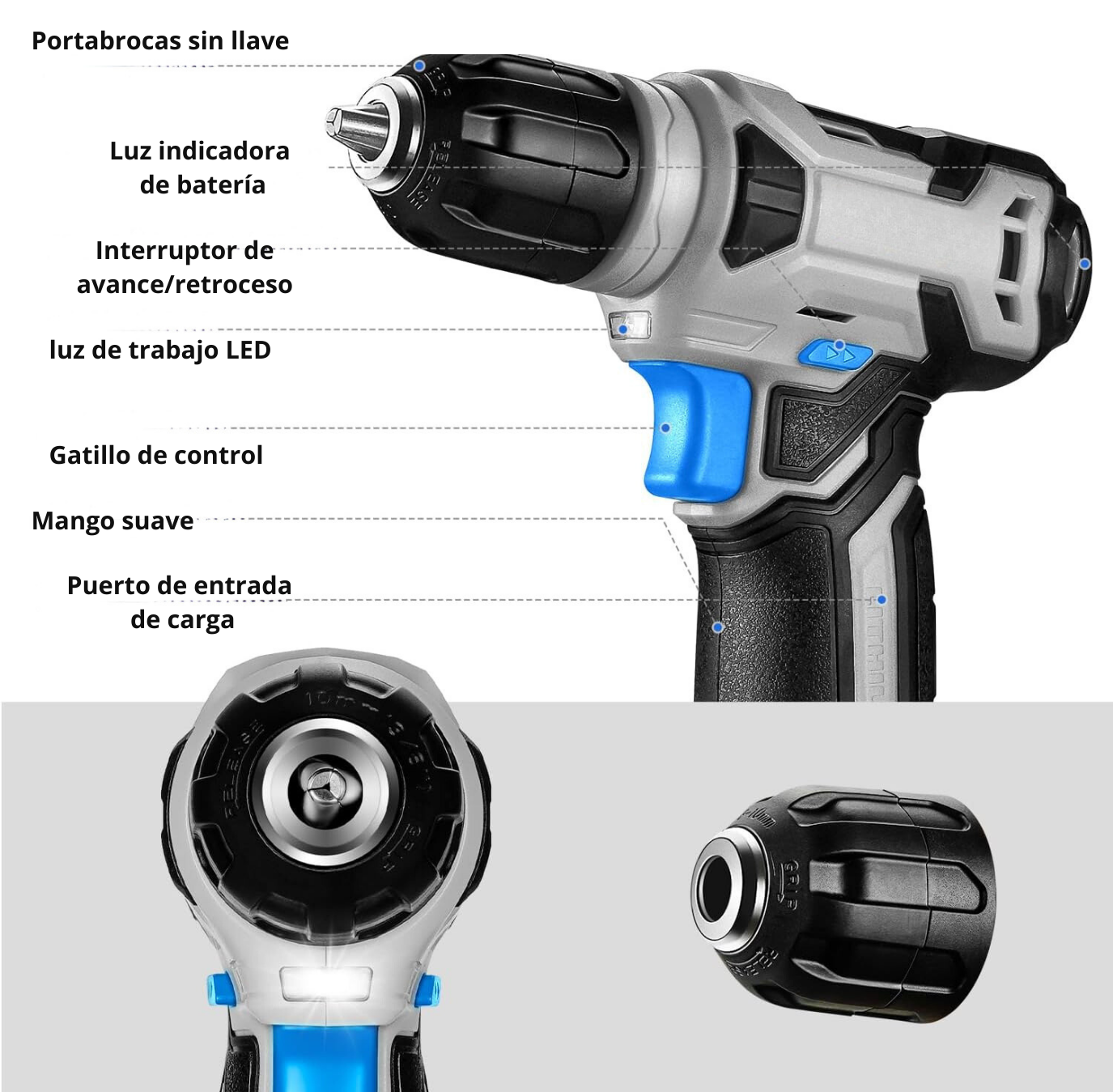 ToolMaster™ - Set de 126 Herramientas con Taladro Recargable