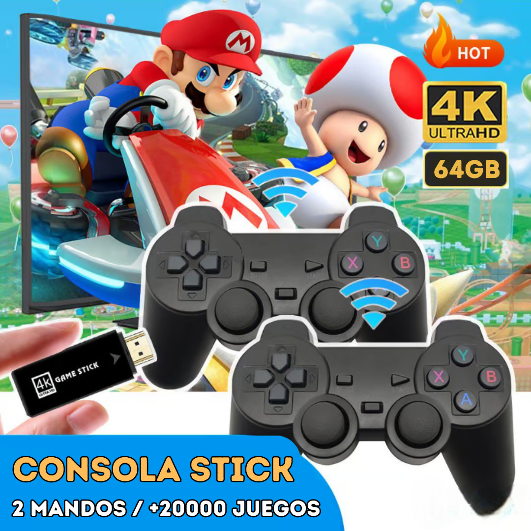 Retro Stick™- Consola Retro con más de 10.000 títulos + Mando de Regalo 🎁